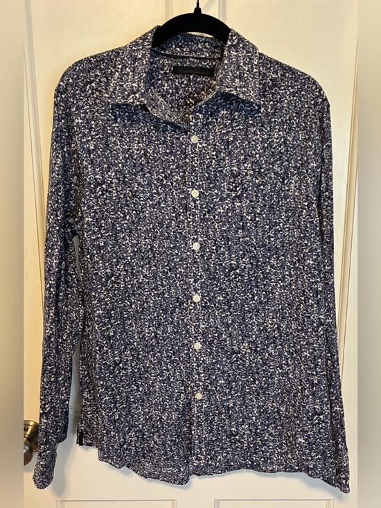 Kenneth Cole Other - Kenneth Cole Navy and White Floral Button-Down Shirt